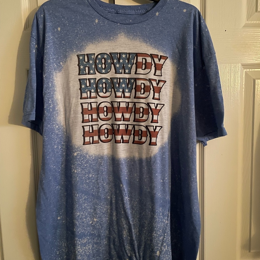 Bella Canvas Blue Howdy Graphic Tee